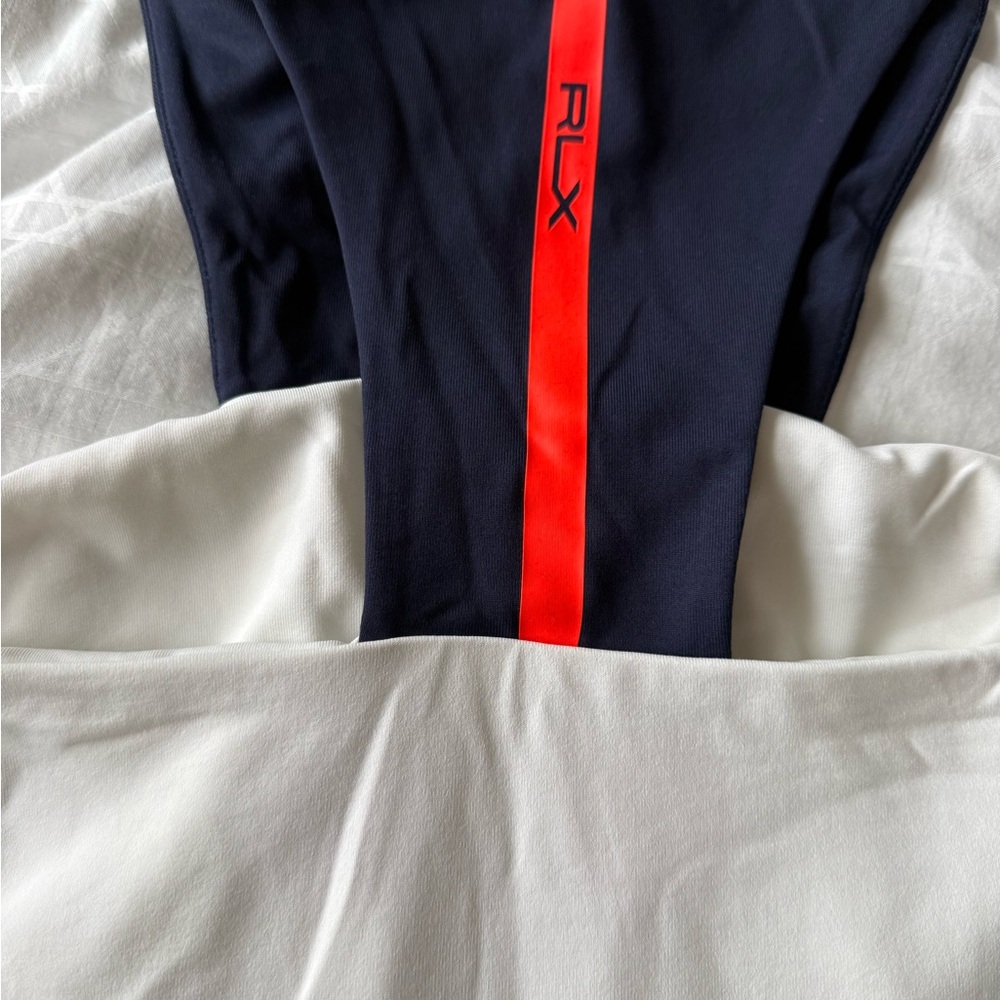 RLX Ralph Lauren Navy and Red Muscle Tee